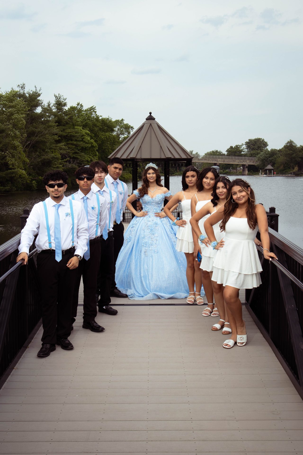 Blue quinceañera ball gown detail, quinceañera photographer Dallas Fort Worth